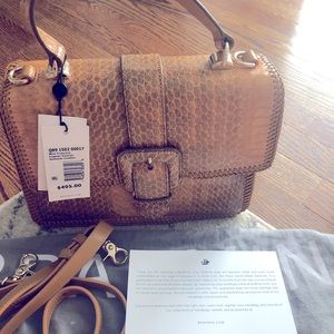 NWT  Brahmin mini Francine cognac Everett